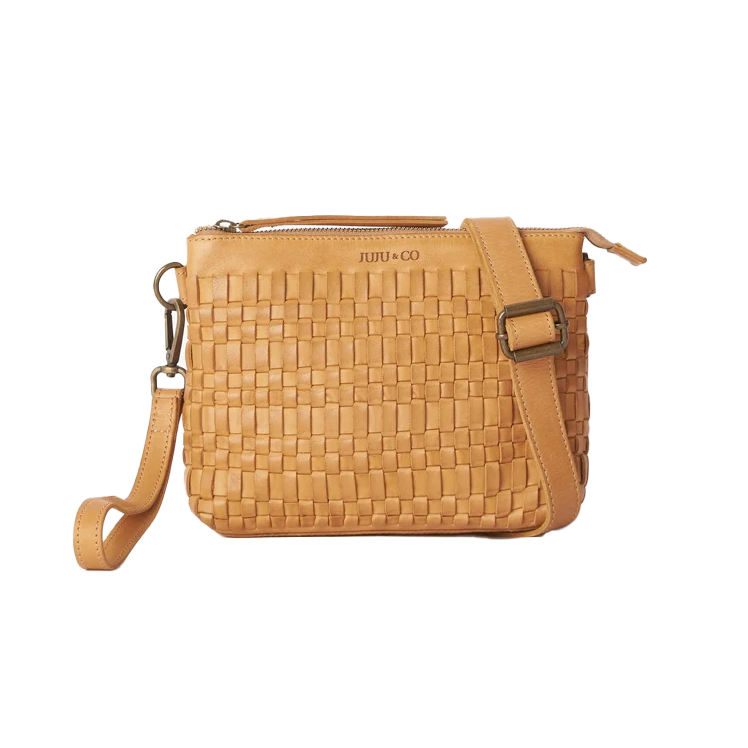 Juju & Co woven pouch bag natural