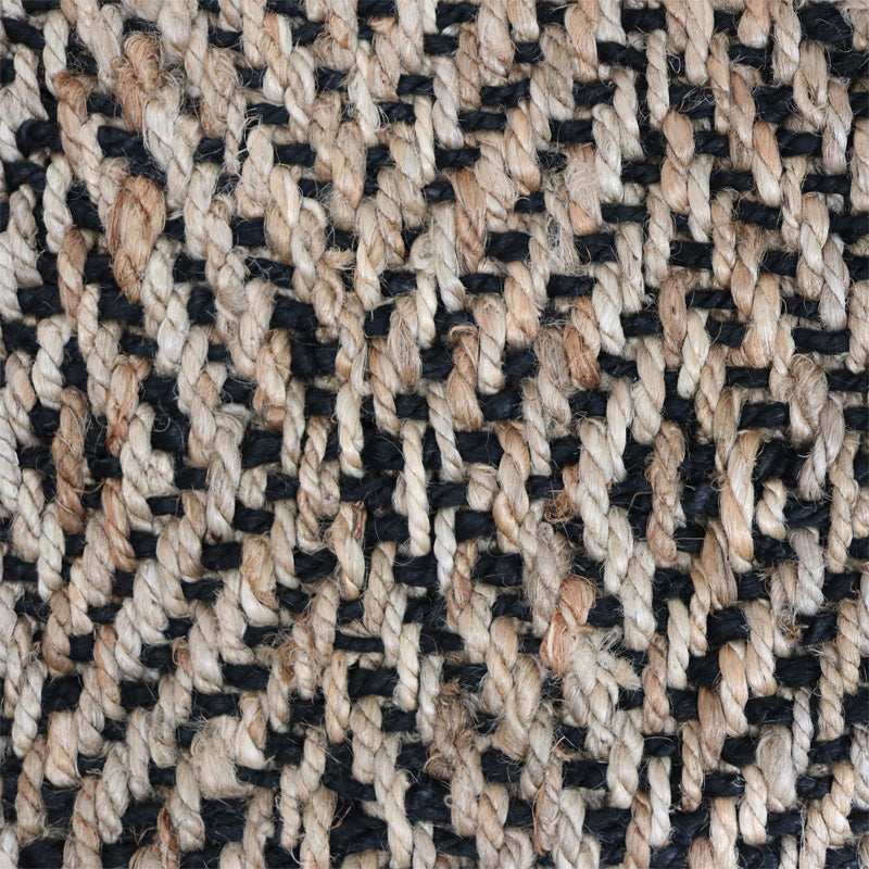 Jute door mat natural & black 65 x 90cm