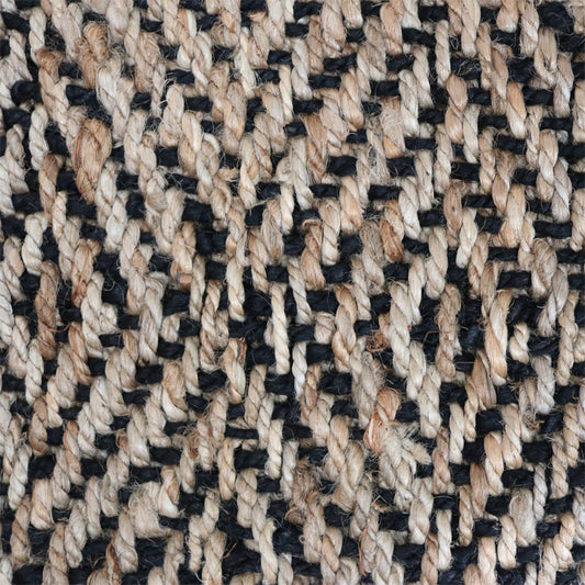 Jute door mat natural & black 65 x 90cm