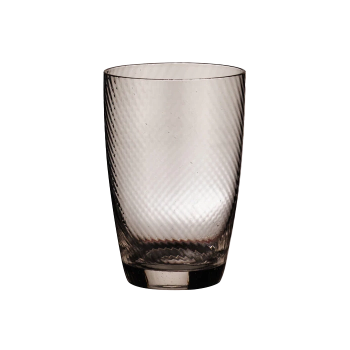Diagonal rib tumbler pewter