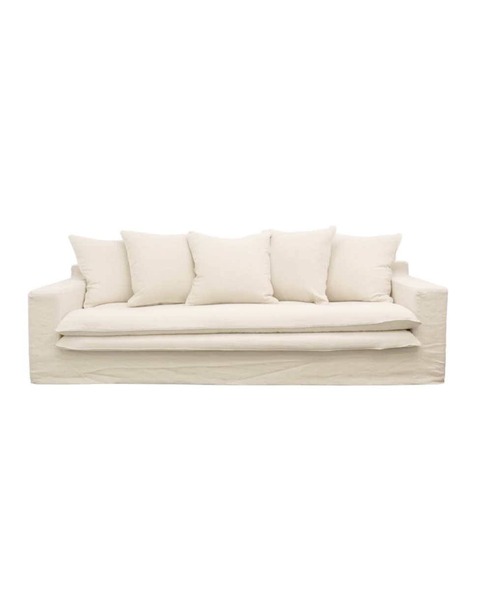 Asher Slip Cover 3.5 seater Sofa oatmeal