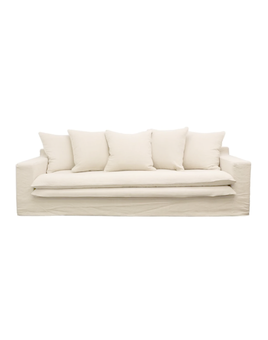 Asher Slip Cover 3.5 seater Sofa oatmeal