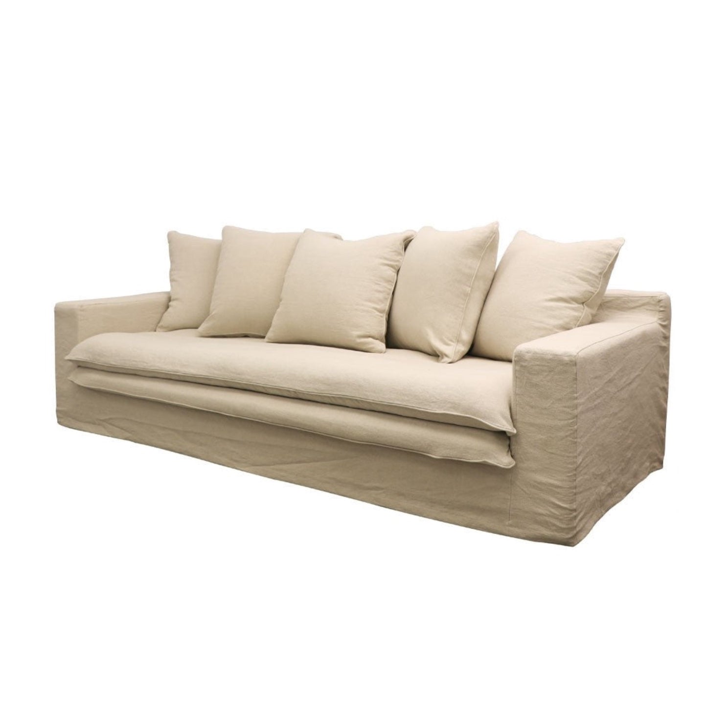 Asher Slip Cover 3.5 seater Sofa oatmeal