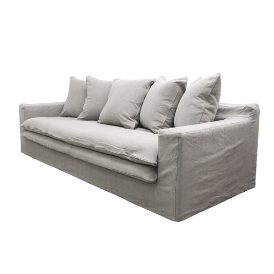 Asher slip cover 3.5 seater sofa concrete