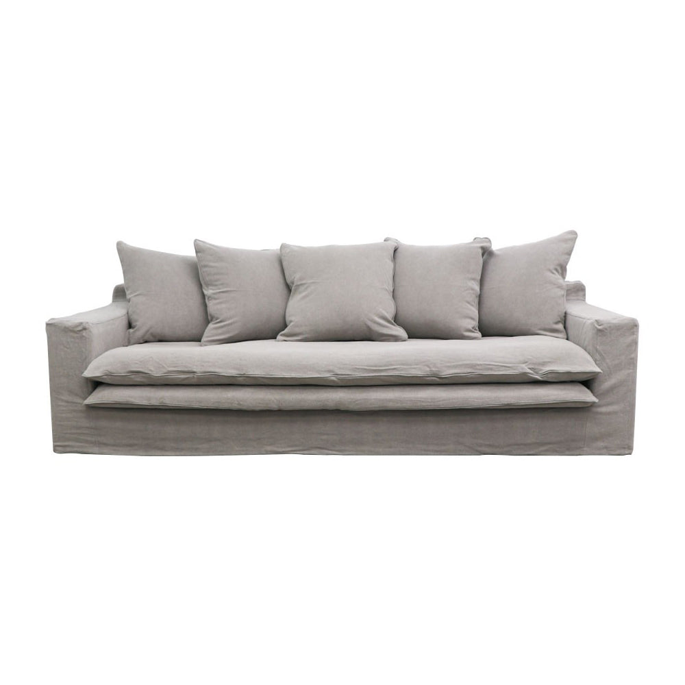 Keely slip cover 3-seater sofa cement
