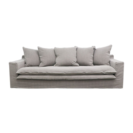 Asher slip cover 3.5 seater sofa concrete