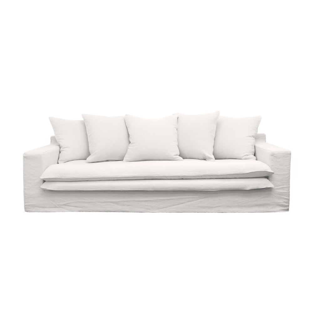 Asher slip cover 3.5 seater sofa milk