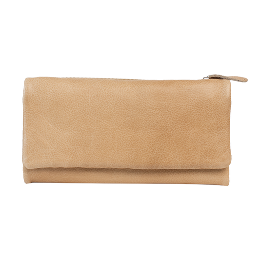 Dusky Robin Keiva leather purse sand