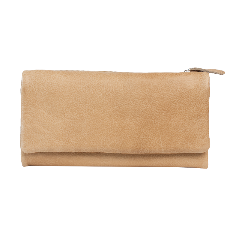 Dusky Robin Keiva leather purse sand