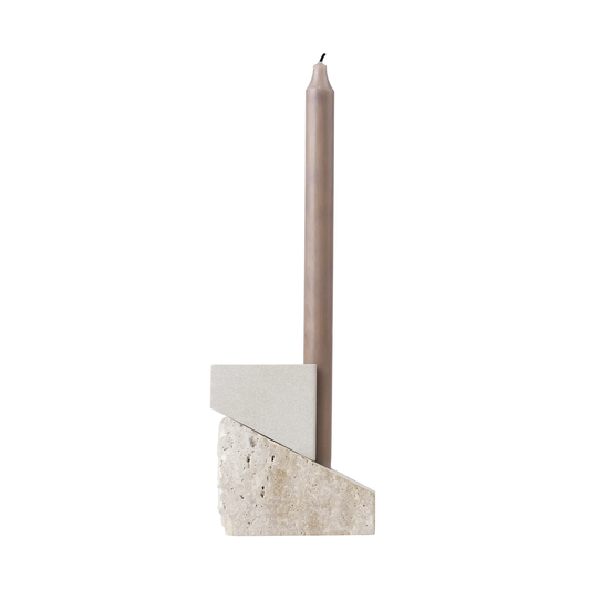 Kristina Dam offset sandstone candleholder