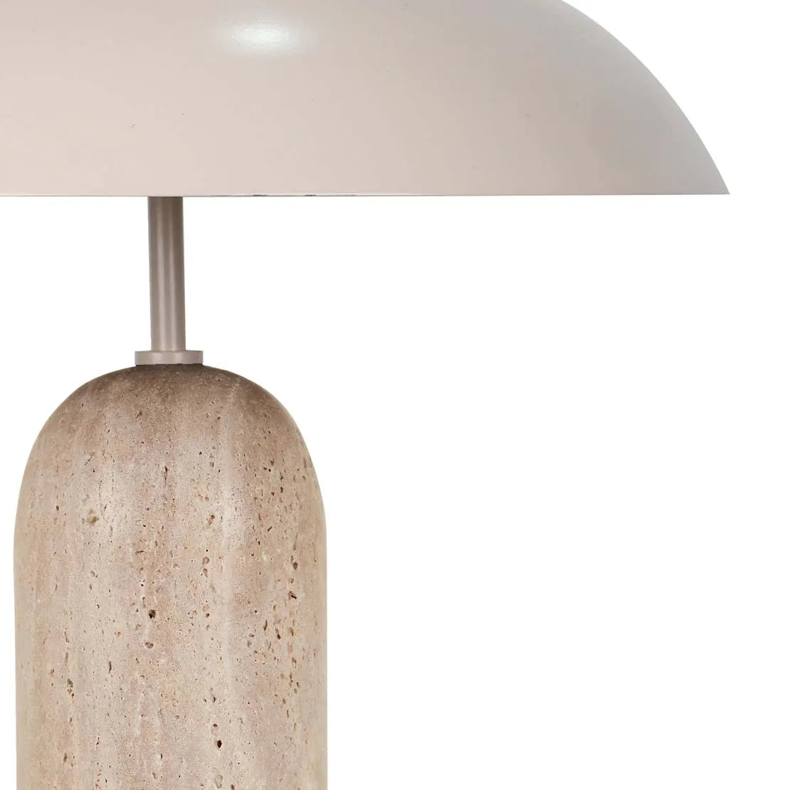 Easton travertine table lamp shell