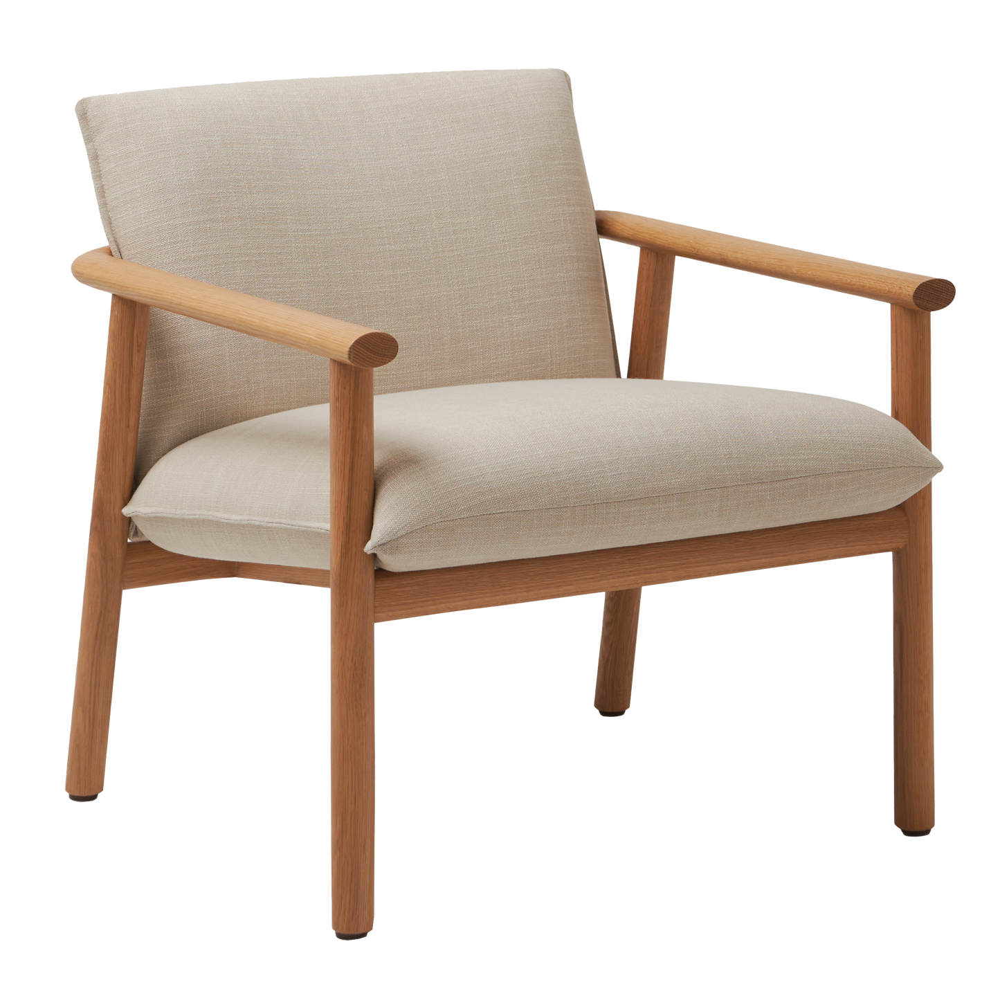Label upholstered armchair beige