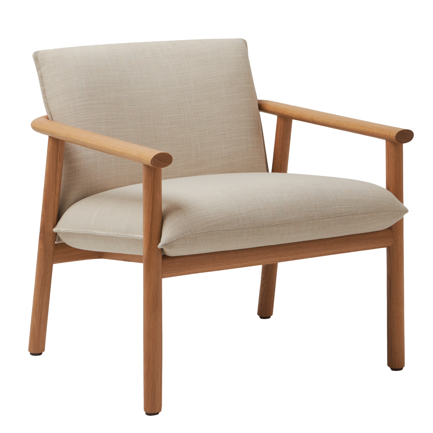 Label upholstered armchair ecru