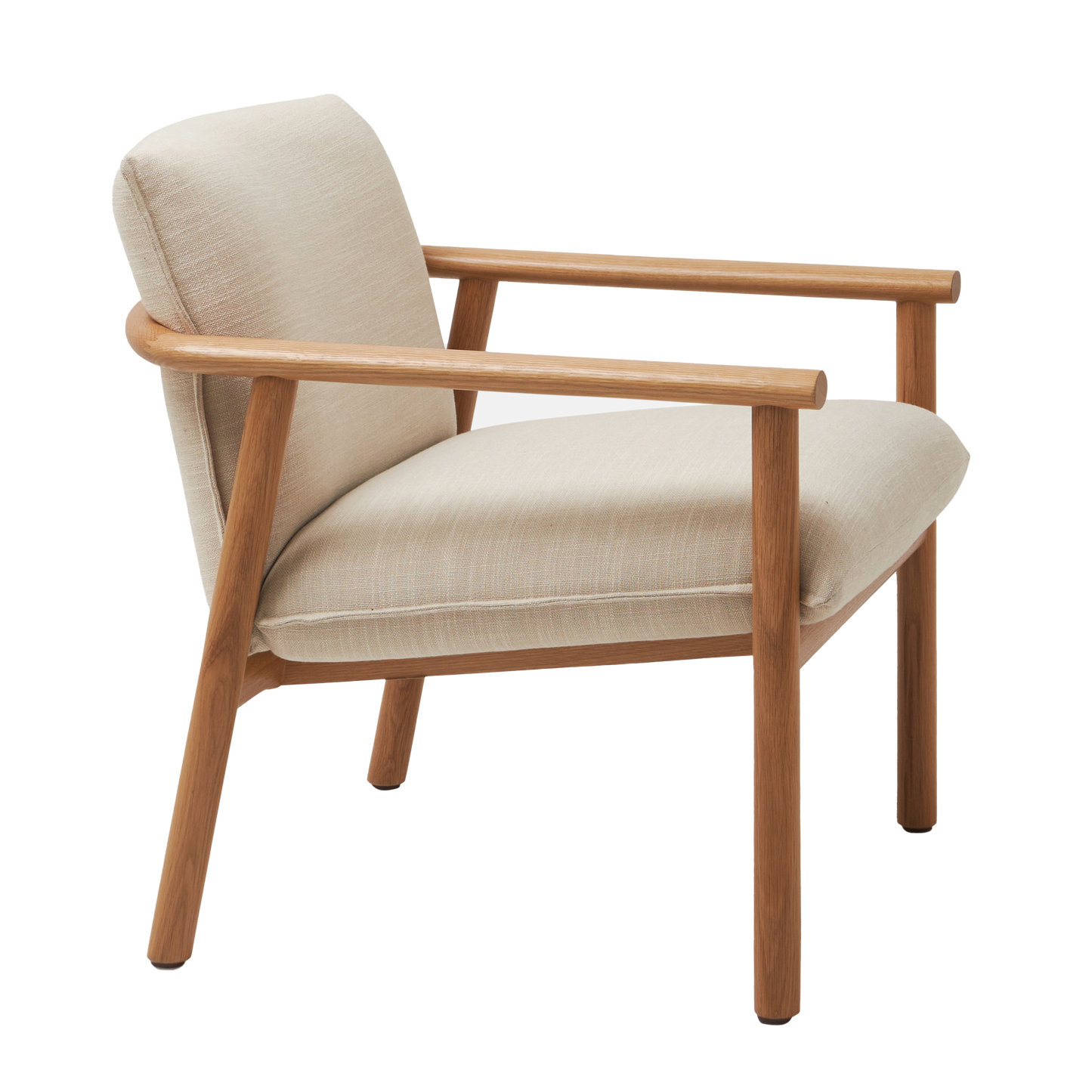 Label upholstered armchair ecru