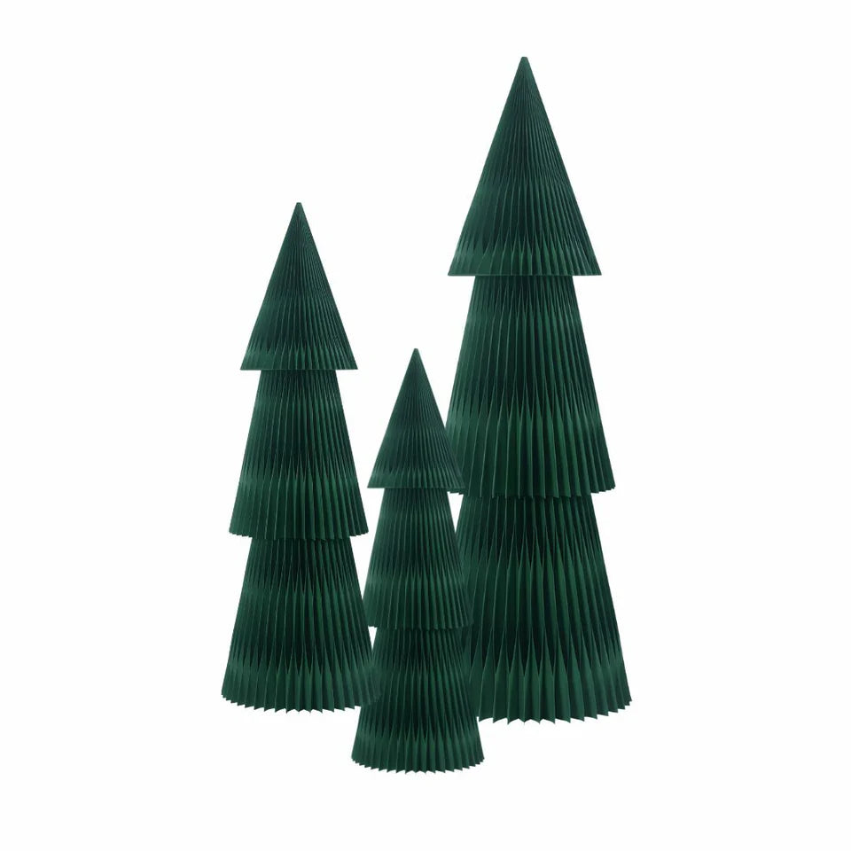 XL free standing paper Xmas tree forest green 120cm