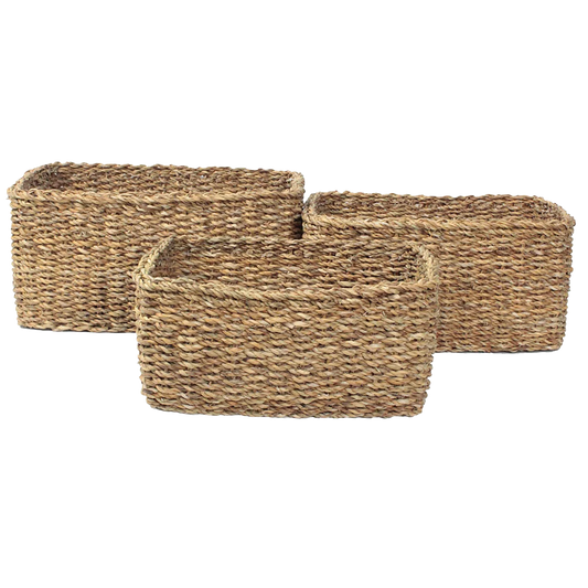 Large rectangle seagrass basket