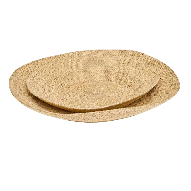 Lark low woven seagrass basket natural 50cm