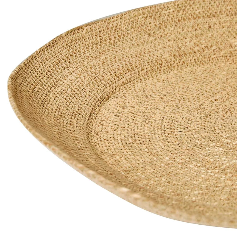 Lark low woven seagrass basket natural 40cm