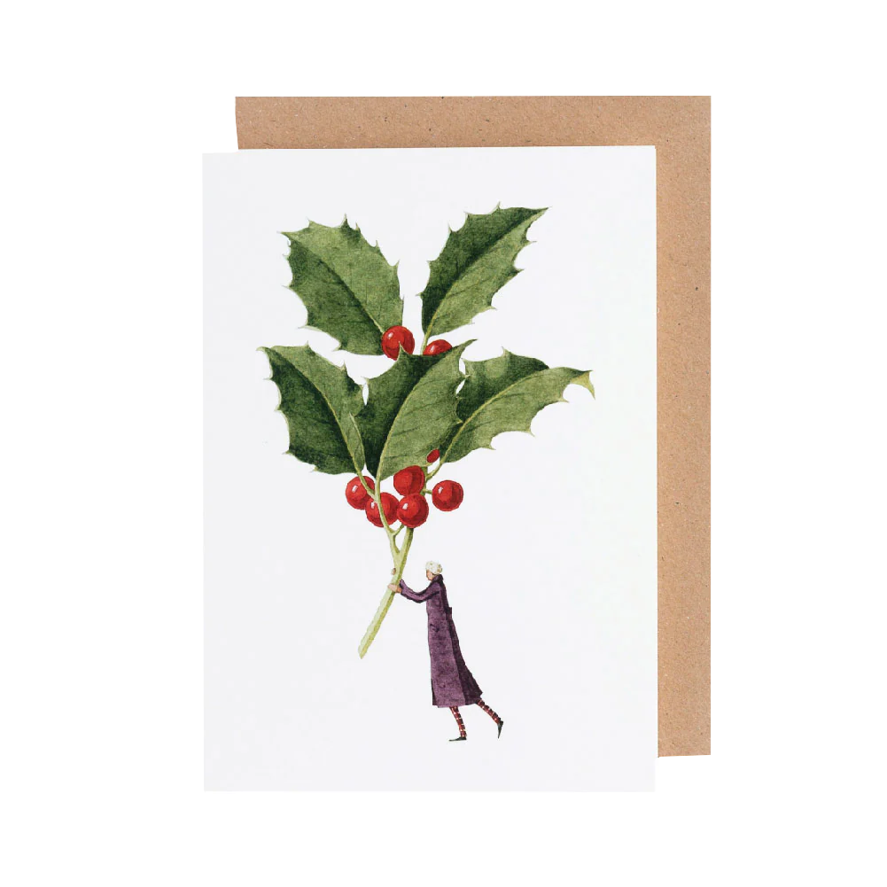 Laura Stoddart holly illustration card small