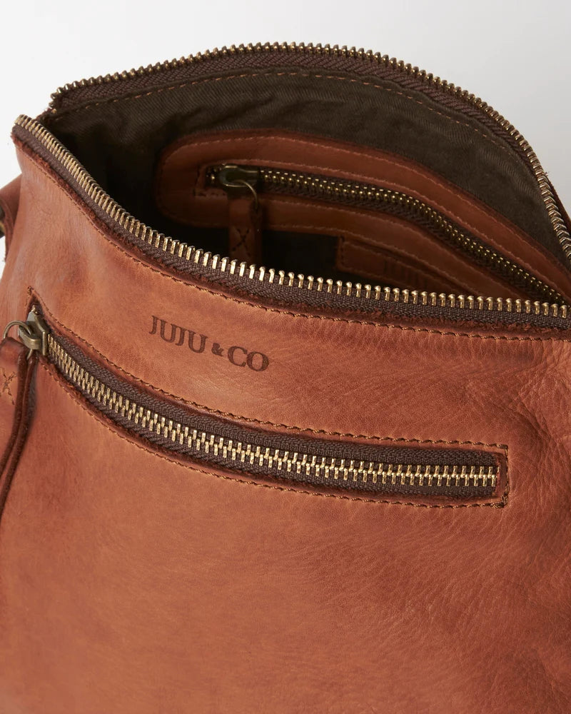 Juju & Co essential pouch bag cognac