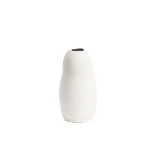 Leo ceramic bud vase white 14cm