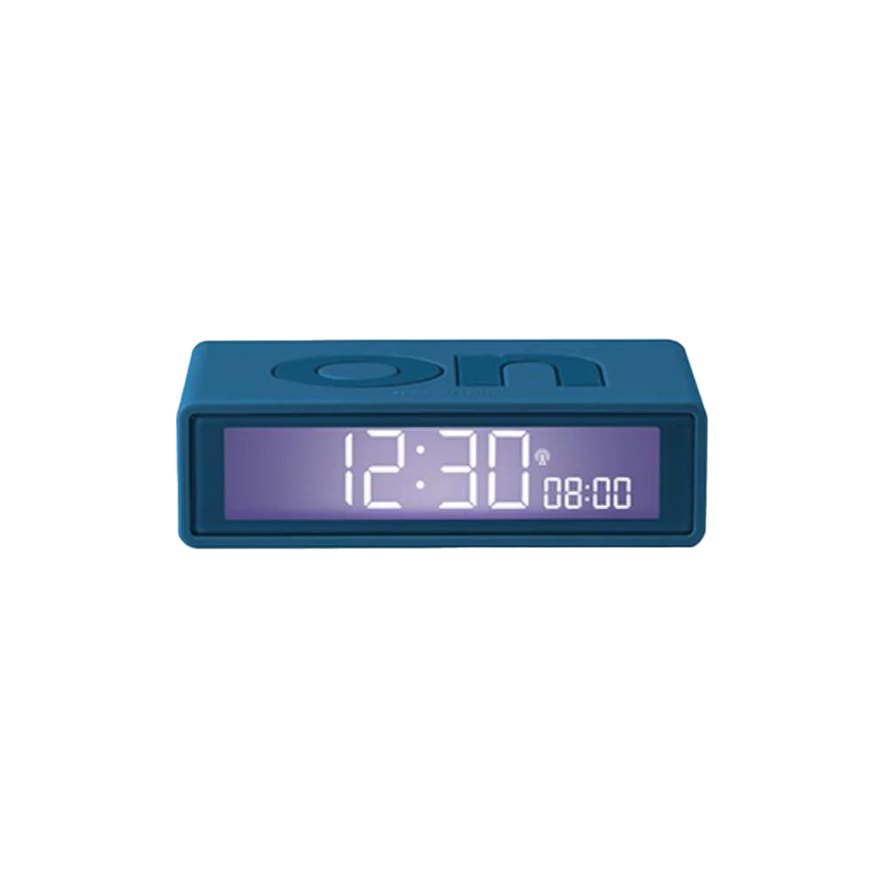 Lexon flip+ reversible alarm clock duck blue