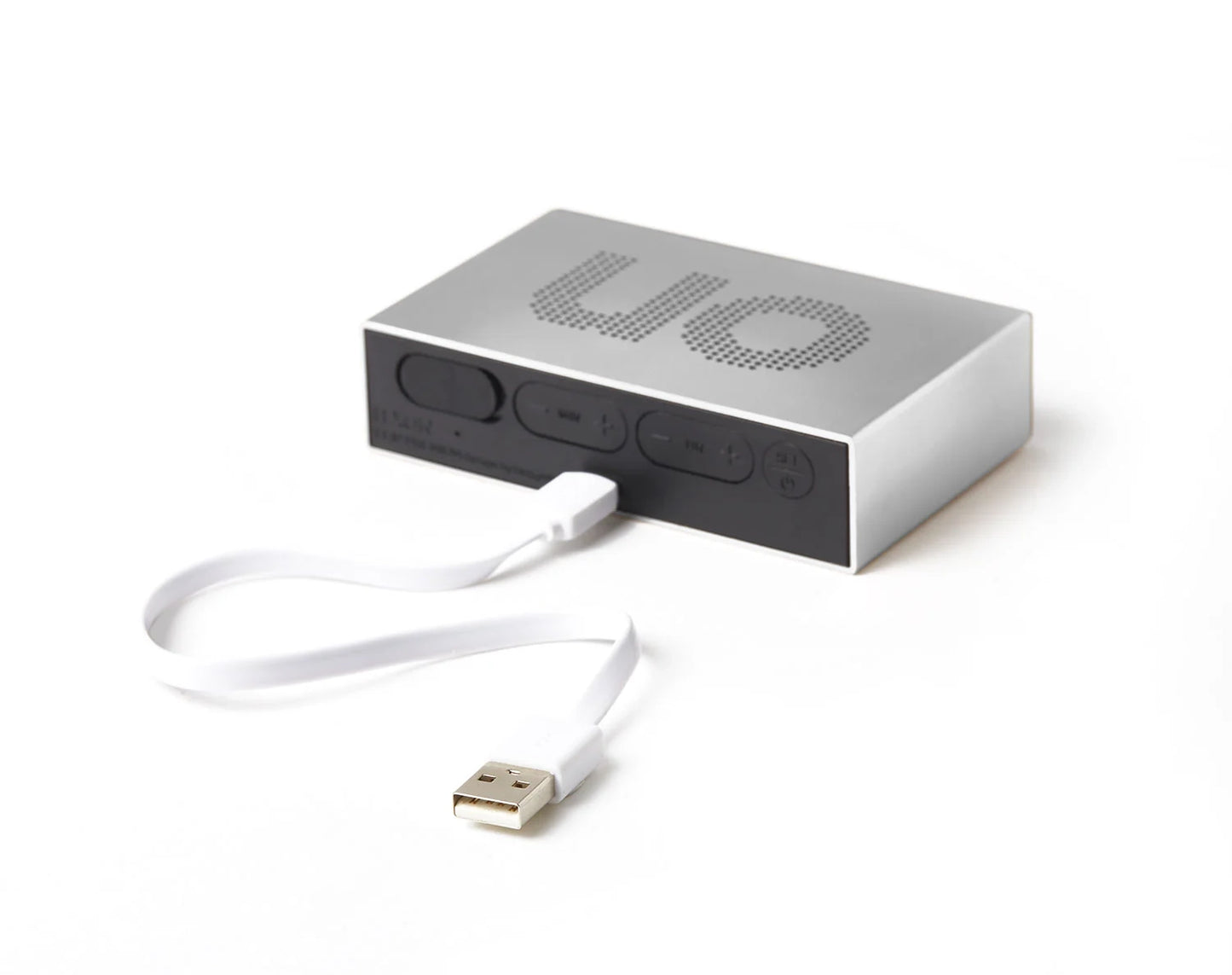 Lexon flip premium reversible alarm clock aluminium