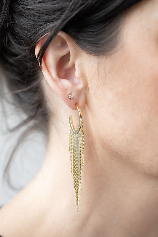 Life of the party earrings gold