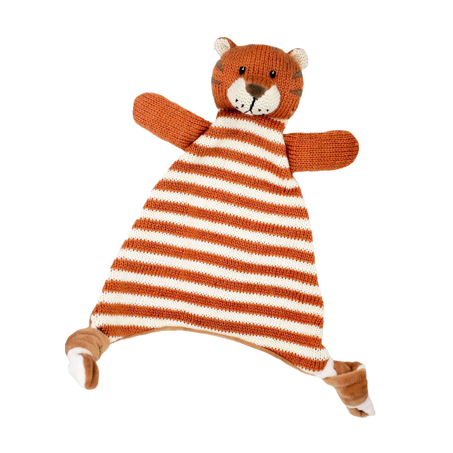 Niko knitted tiger comforter orange