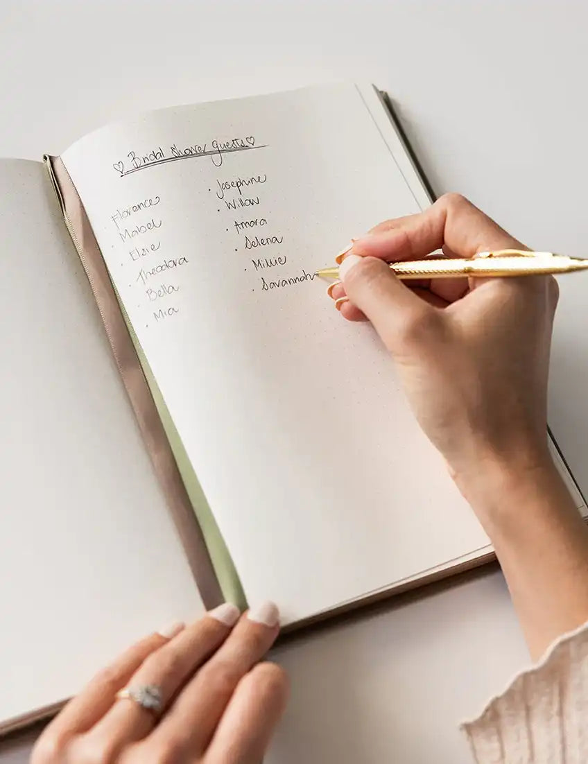 Linen bound journal green (bullet pages)