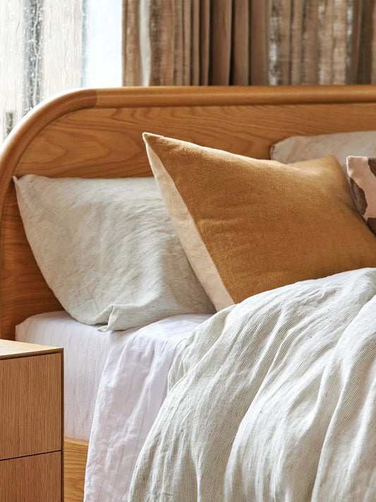Linen duvet cover pinstripe