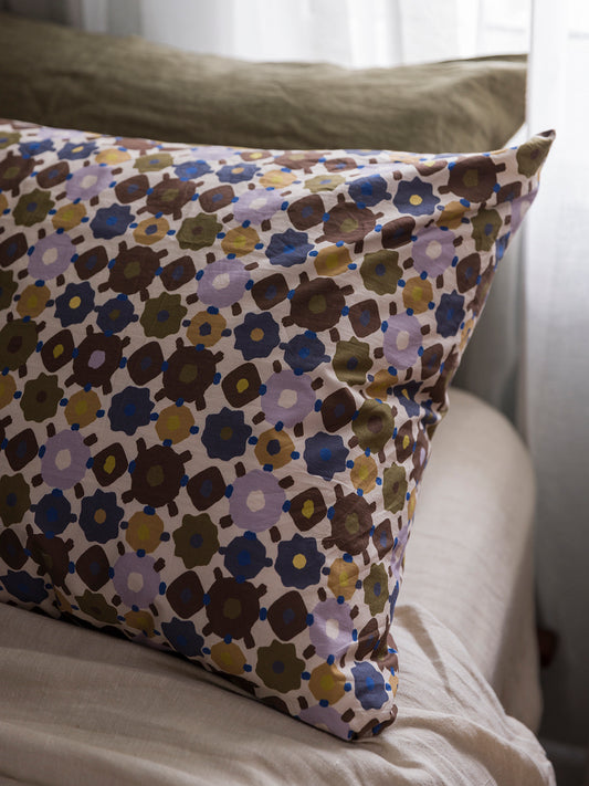 Lisbon cotton pillowcase pair pansy