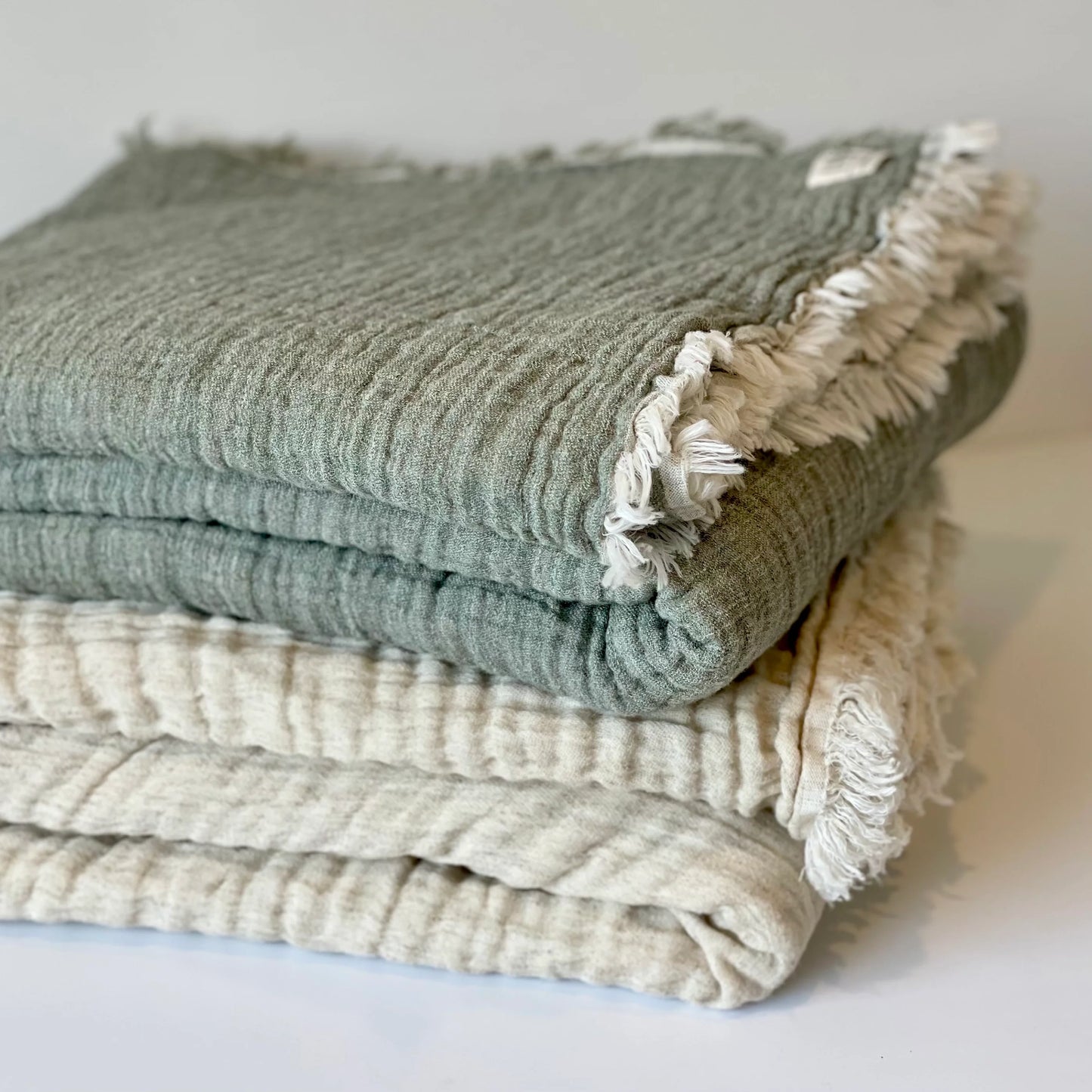 Nomad linen blend throw nougat 200 x 240cm