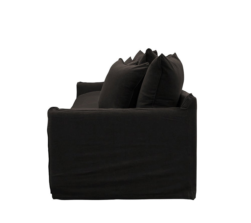 Lotus slip cover 3-seater sofa charcoal