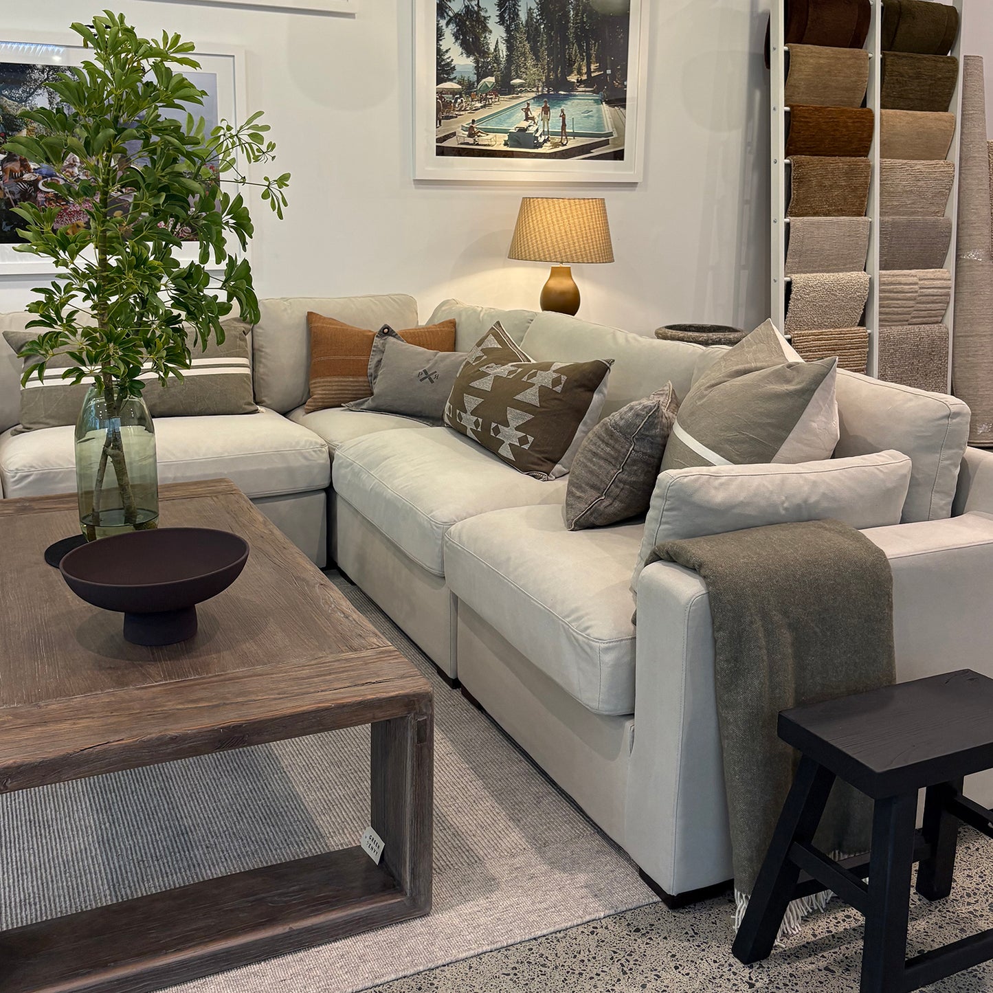Lucca modular sofa single seat sand