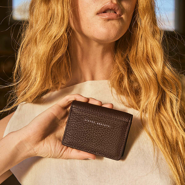 Lumen leather wallet cocoa