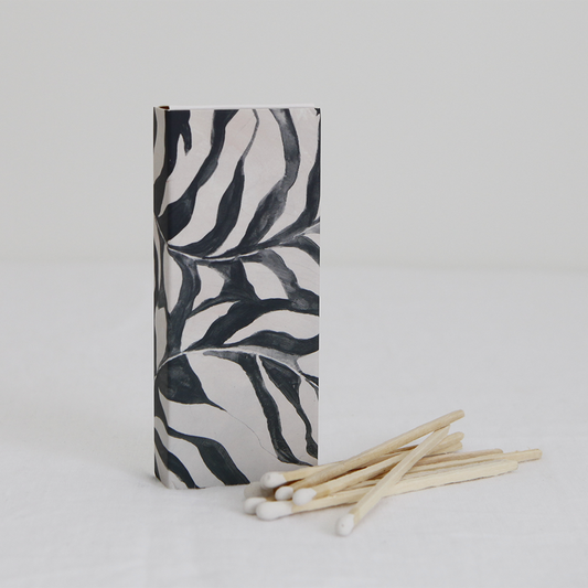 Monochrome box of white tip matches 10cm