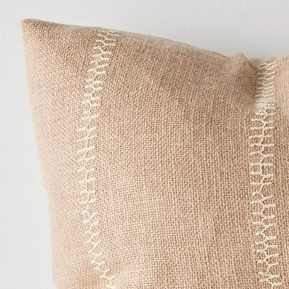 Maddalena embroidered cushion cover biscotti 50cm
