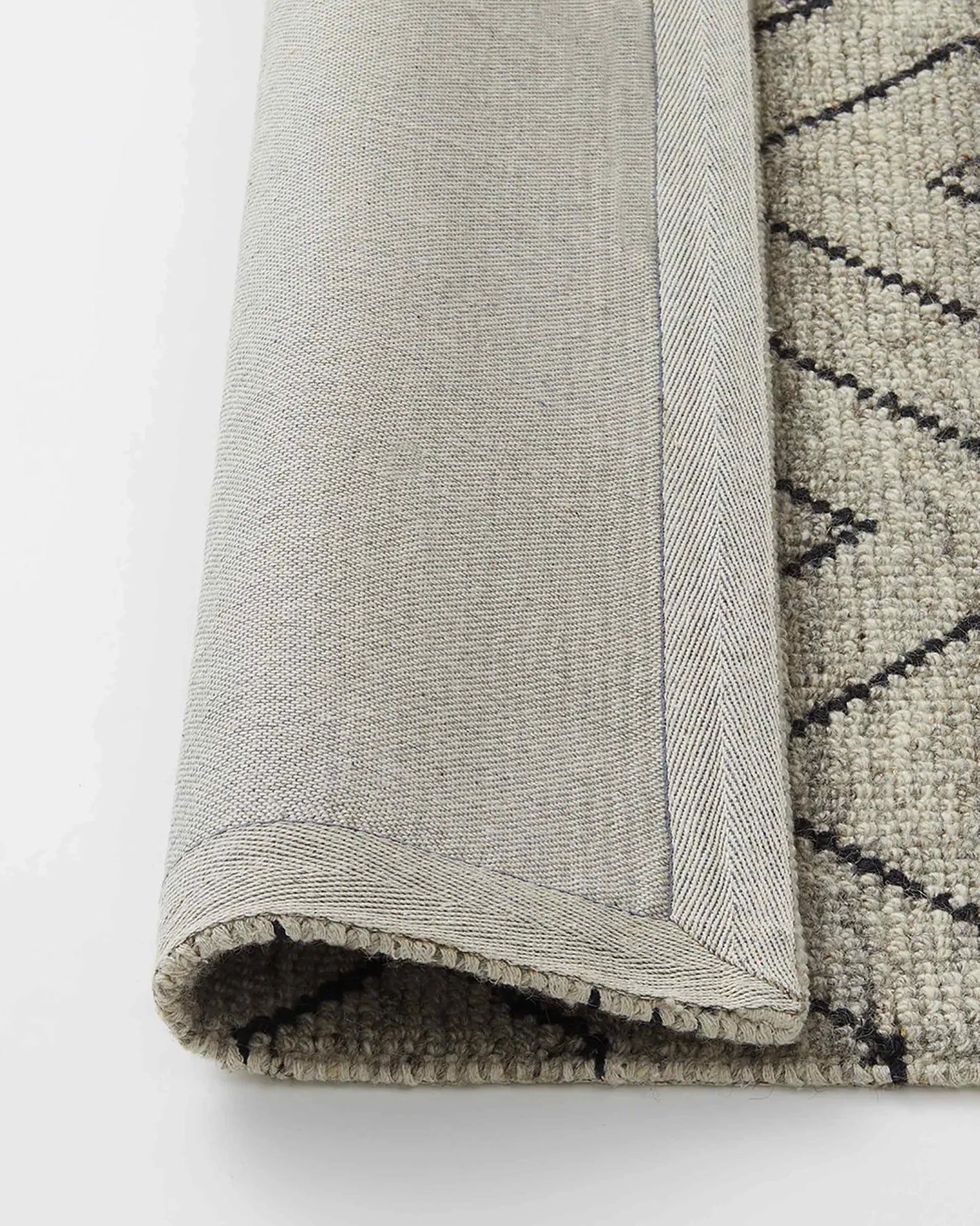 Makalu wool cotton rug basalt 200 x 300cm