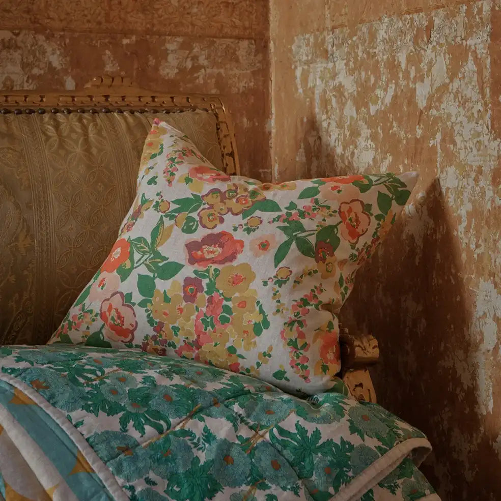 SOW Marianne floral linen cushion cover 50cm