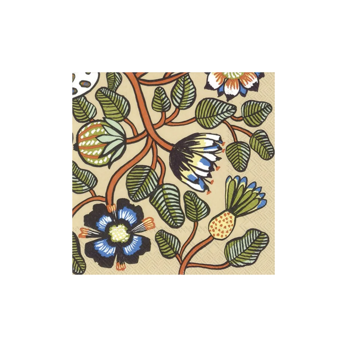 Marimekko cocktail napkins set of 20 tiara cream