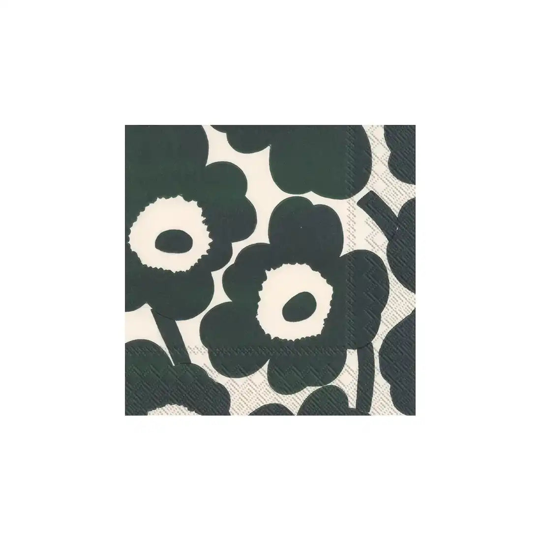 Marimekko unikko cocktail paper napkins set of 20 green