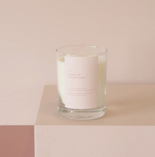 Mark Antonia candle smoked amber & lavender