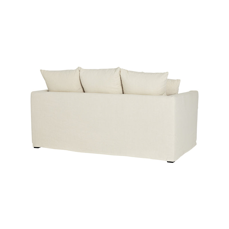 Martha linen cotton blend 2.5 seater sofa natural