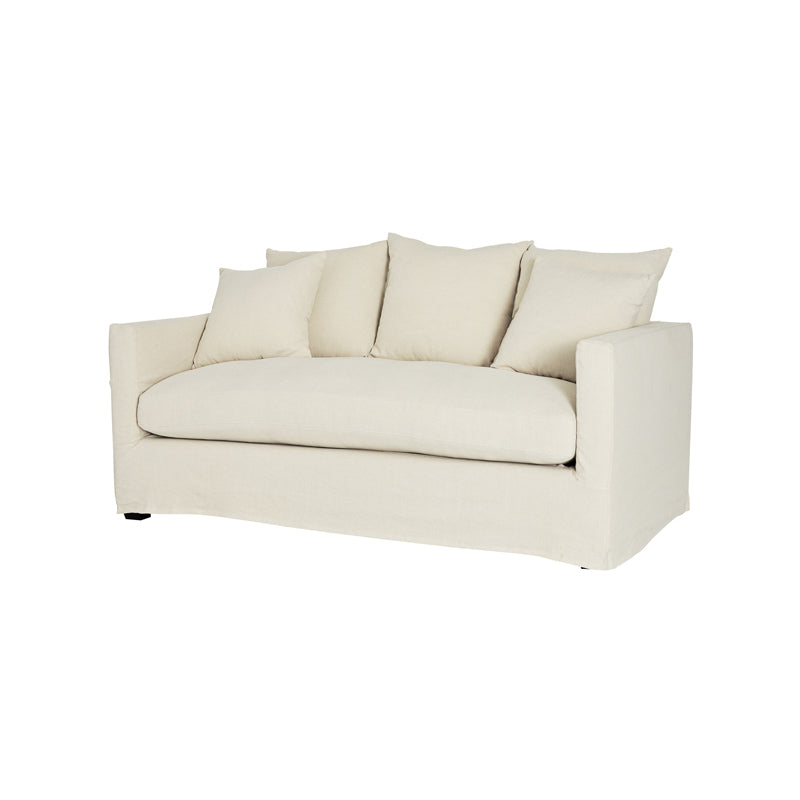 Martha linen cotton blend 2.5 seater sofa natural