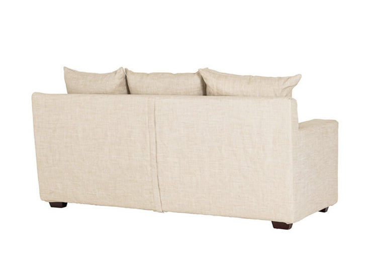 Melba 2.5 seater slip cover linen sofa salt & pepper