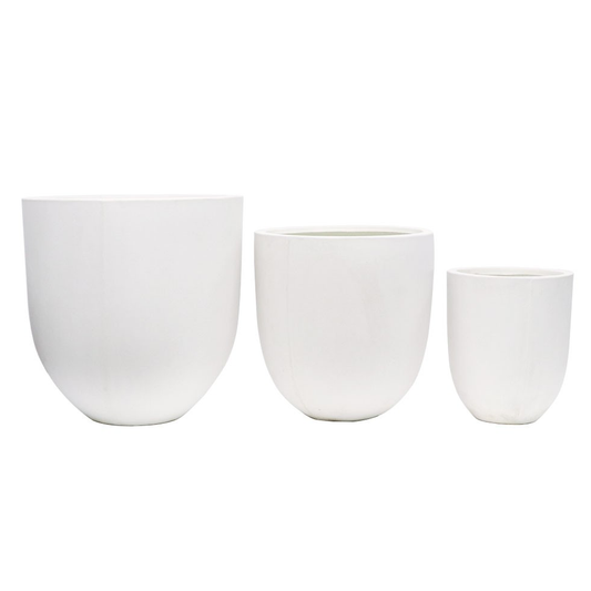 Mohaka large concrete planter white