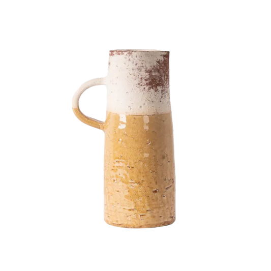 Monte terracotta jug 28cm mustard