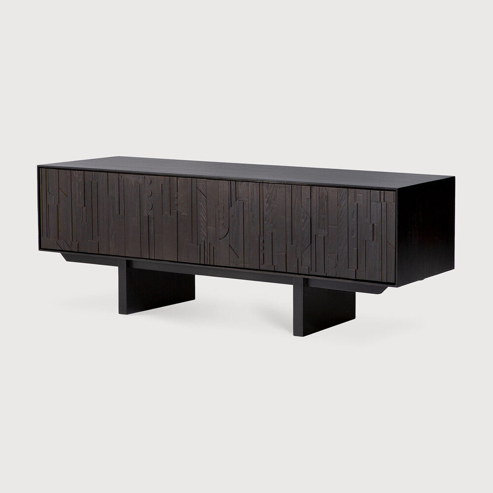 Mosaic teak entertainment unit 162cm
