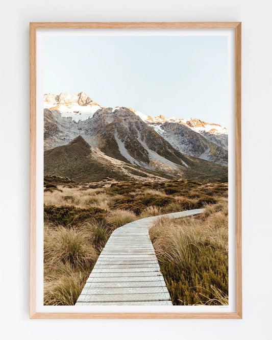 NZ Hooker Valley Trail photographic print